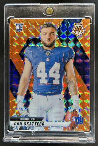 2025 Panini Mosaic Cam Skattebo Rookie Variation RC Orange Prizm #/199 Giants