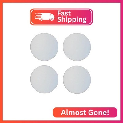 Mokoboho 4 Inch Round Felt and Cork Coasters (White, 4)