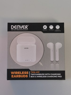 Denver  TWQ-40P, True Wireless Headset + Qi Ladepad ''wie neu''