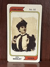 Effa Manley GANADOR #50 TEST CARD  MESQUE HUESO CERVEZA