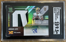2020 Jordan Love Panini  XR XL Swatch Autographs Green #2/5 RC Auto SGC 9.5 MT+
