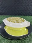 Vintage PYREX Verde Green Olive 1 .5 Qt. Divided Dish #19 With Lid  945