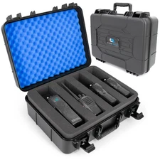 CASEMATIX 2-Way Radio Case – Hard Shell Storage for Walkie Talkies & CB Radios