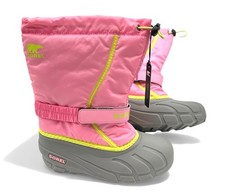 SOREL Flurry Snow Boots Youth 5 Blooming Pink Waterproof Insulated Winter Boots