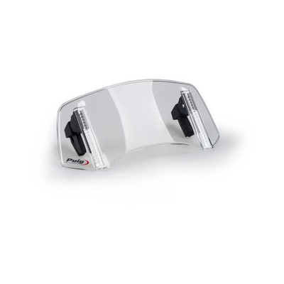 Puig 2.0 Multi-Adjustable Windscreen Visor - Smoke, Clip-On Style / 300mm x