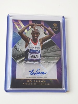 2025 Topps Team GB London 2012 Mo Farah Auto Purple /50