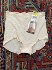 Vintage NOS Bali Skimp Skamp Granny Sissy Nylon Panties Sz 6 Beige Sheer Silky