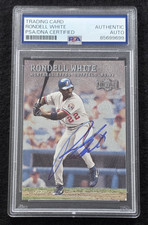 2000 RONDELL WHITE Signed Fleer Skybox Card-EXPOS-CHICAGO CUBS-PSA