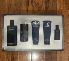 Cool Water Davidoff 5pc Gift Set 4.2 oz Cologne Deo Stick After Shave Shower Gel