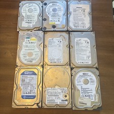 Lot 9 Internal Hard Drives -Mixed Brands Capacities 3.5  For Desktop Untested