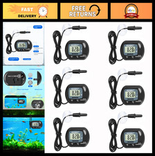 Digital Aquarium Thermometer for Fish Tanks, Large LCD Display, 6 Pack - Accurat
