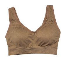 Jockey Seamfree Back Smoothing Wirefree Bra Large Almond A596550 Foam Cups