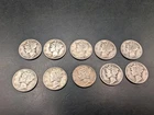 🔥 LOT X 10 🔥 ALL 90% SILVER MERCURY DIMES MIX YEARS & MINTS AVG - FINE CIRC