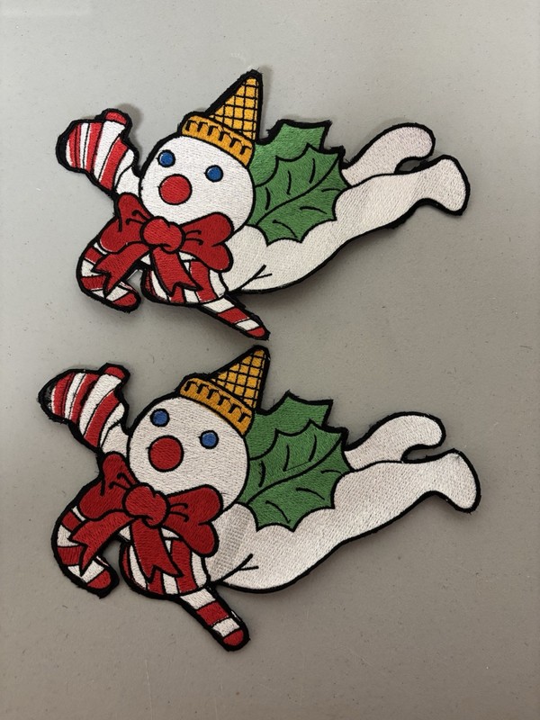 2 Large Mr. Bingle Patches Applique