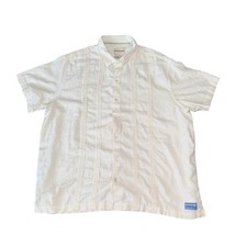 Scotch Soda Amsterdam Mens Linen Blend Short Sleeve Button Up Shirt White XXL