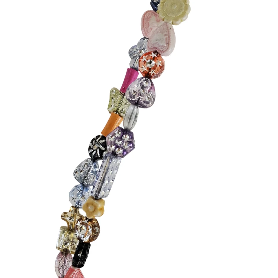 SASHA Beaded Hard Shell Handbag Purse Heart Shape Linen Back Zipper Lined - Image 4 of 4