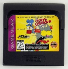 The Itchy & Scratchy Game (Sega Game Gear, 1994) Game Cartridge ONLY Tested