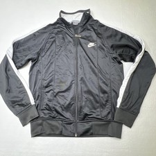 Nike Men's Sportswear Full Zip Track Jacket Black/White, Size Medium Vintage