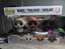 Collection Funko 2022 Funko Pop 3-pack Aristochats Marie, Toulouse, Berlioz – Flocked Walmart Exclusive – Neuf Scellé