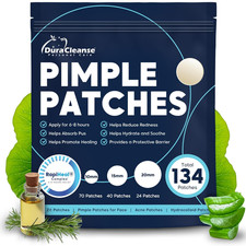 Pimple Patches for Face - 134 Count Hydrocolloid Acne Patches - Zit, Blemish, Cy