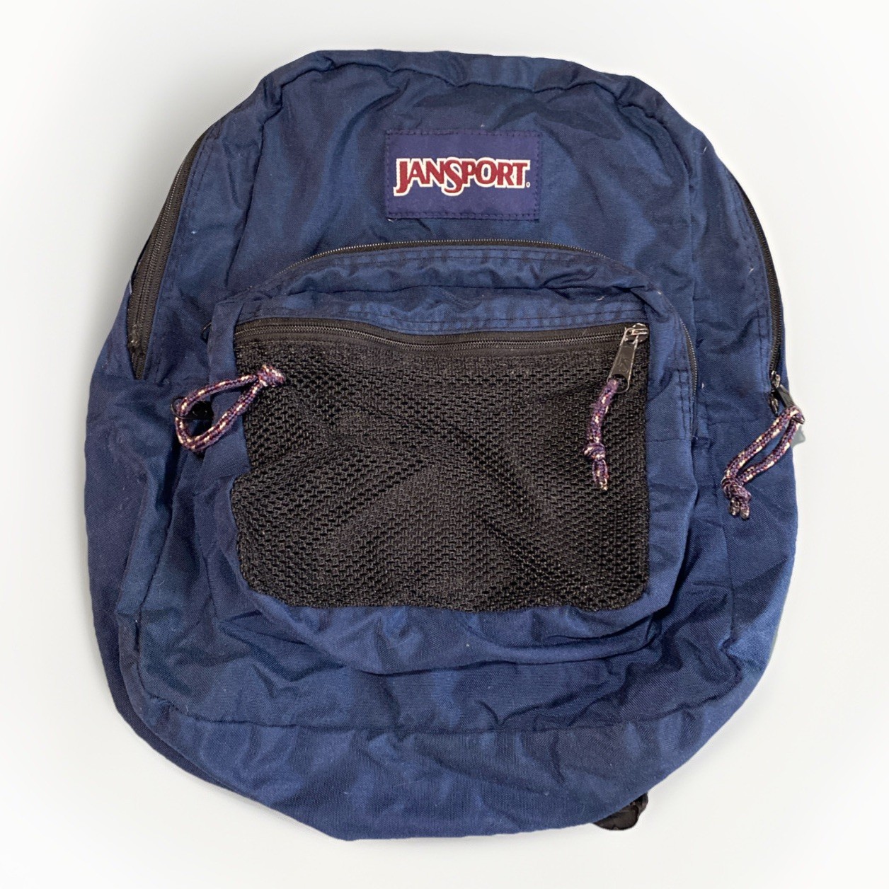 Vintage 90’s JanSport Navy Blue Backpack Daypack Made In USA Y2K
