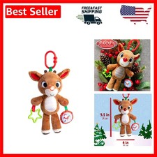Interactive Rudolph The Red-Nosed Reindeer Teether Toy - 12-Inch Holiday Delight