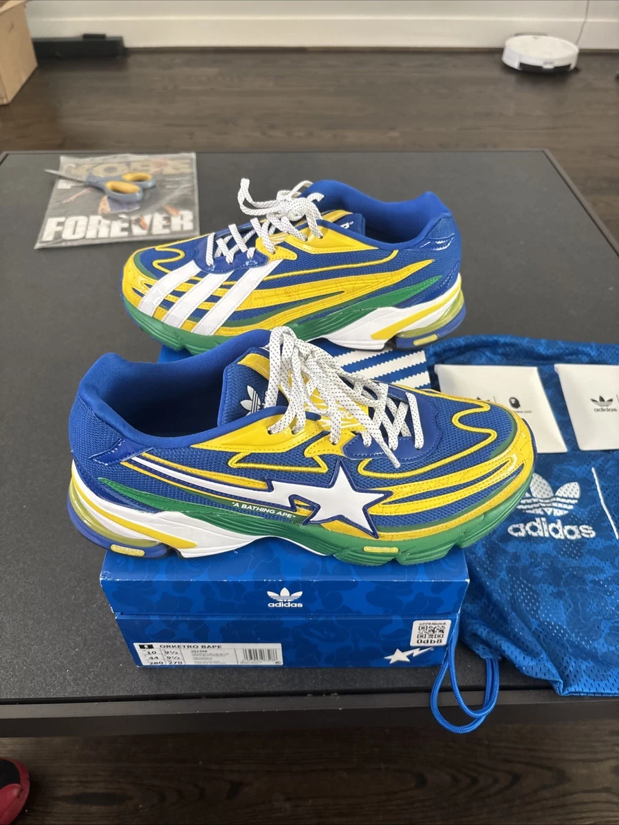 BAPE x adidas Orketro Yellow Blue Green for Sale | Authenticity