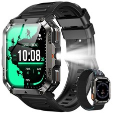 Imagen de Military Smart Watch for Men(Answer /Make Call)Rugged Heart Rate Fitness Tracker