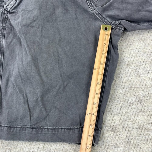 Pantaloncini chino vintage Y2K American Eagle uomo 34 grigi larghi larghi sbiaditi skate - Foto 9 di 13