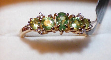 Beautiful Namibian Demantoid Garnet Gold Ring