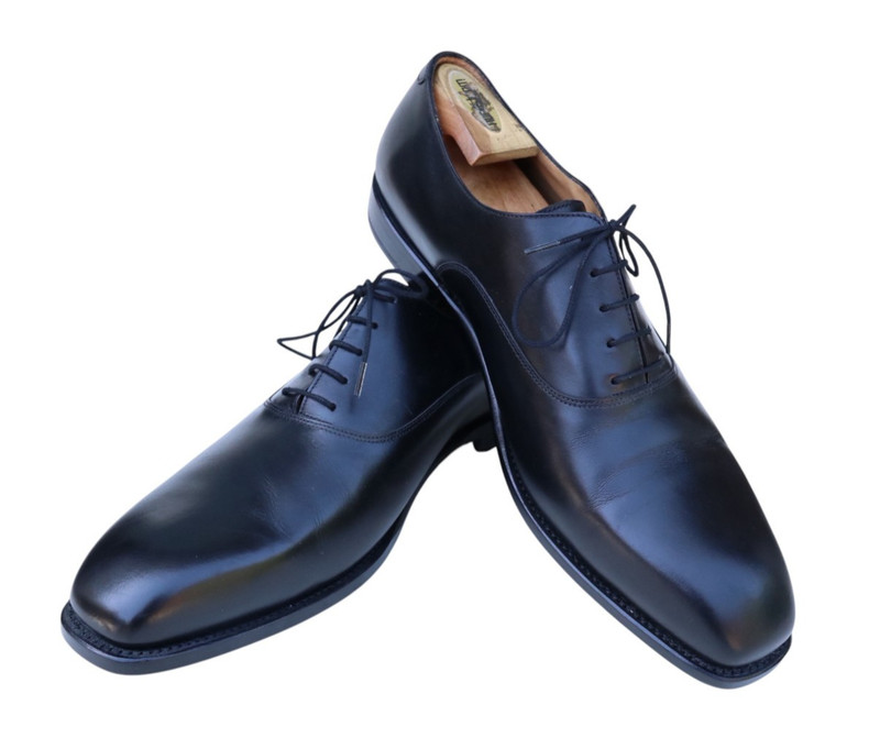 New LSC Left Shoe Company Black Leather Plain Toe Derby Dress Shoe 47 US 14