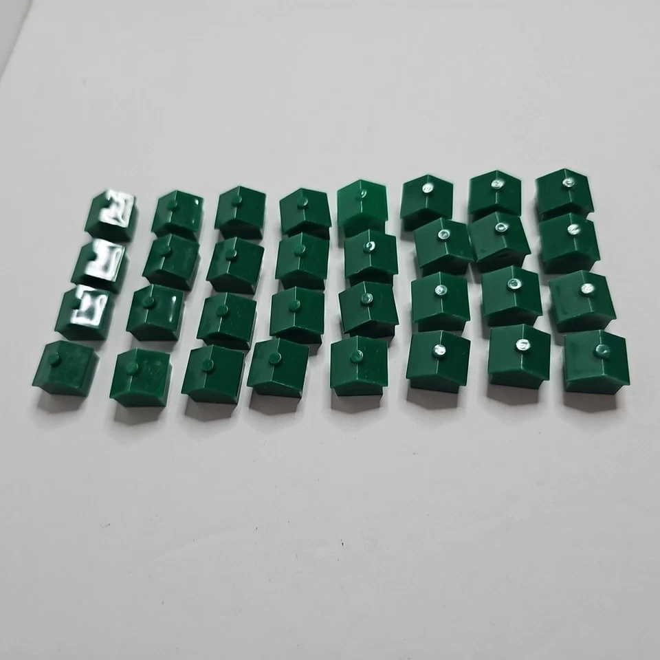 Juego de mesa Monopoly House Only Replacement 32 piezas Parker Brothers Green Houses Foto 3 de 4