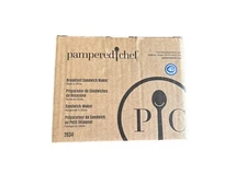 Pampered Chef #2634 Breakfast Sandwich Maker White- New - NIB