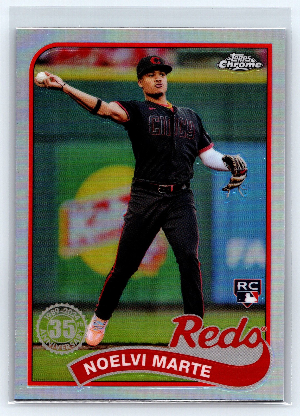 2024 Topps Chrome Noelvi Marte 1989 Topps Anniversary #89CB-16 RC Rookie