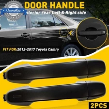 2X Rear Left+Right Exterior Outer Door Handle Black For Toyota Camry 2012-2017