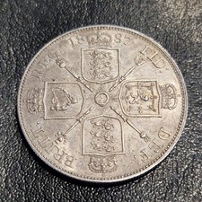 1887 Double Florin Arabic 1 Excellent Condition