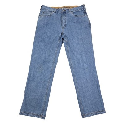 Duluth Trading Co Flex Ballroom Jeans Mens 36x32 Light Wash Relaxed Fit Denim