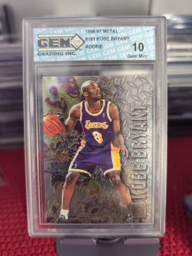 🔥 1996-97 Metal #181 Kobe Bryant Rookie RC Gem Mint 10🔥REGRADE READY!
