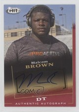 2015 Sage Hit Auto Red Malcom Brown #A29 Auto 0af