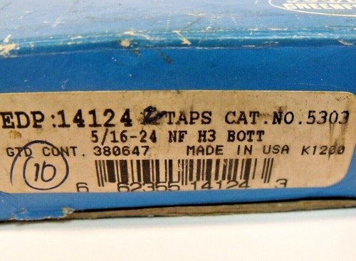 (10) NIB Greenfield 5303 H3 5/16 - 24 HSS 3B 4FL Bottom Taps - Picture 4 of 4