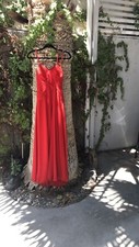 USED Faviana Red Strapless Gown  Size 4