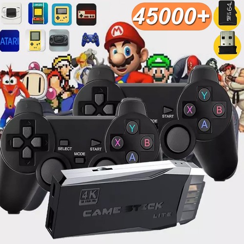 45000+ Retro Videospielkonsole 4K HD TV Spiel Stick Mit.2 Wireless
