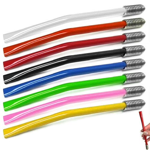 6pk Metal Silver Straw Herbal Tea Yerba Mate Terere Gourd Drinking Filter Straws