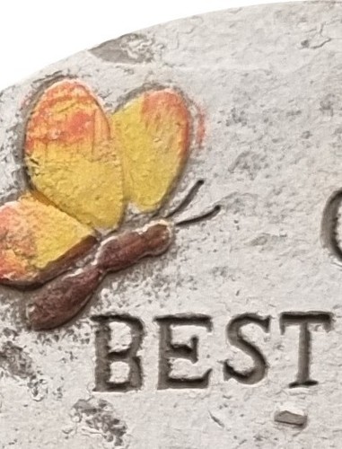 Katze Denkmal Grab Garten Stein rund handbemalt leider vermisst Haustier Geschenk Vorrat - Bild 4 von 6