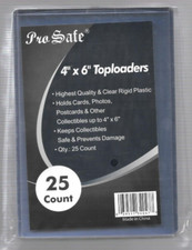 25 - 4 X 6 TOPLOADERS TOP LOADS ARCHIVAL SAFE BRAND NEW FREE SHIPPING