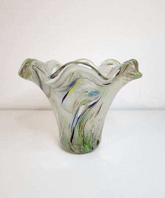 Tammaro Murano kleine Vase gepunktetes Muster