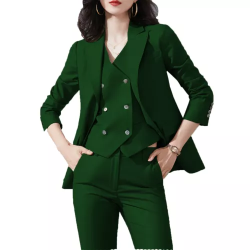 Womens Business 3Piece Suits Customize Bridesmaids Wedding Jacket Blazer Tuexdos - Picture 20 of 37