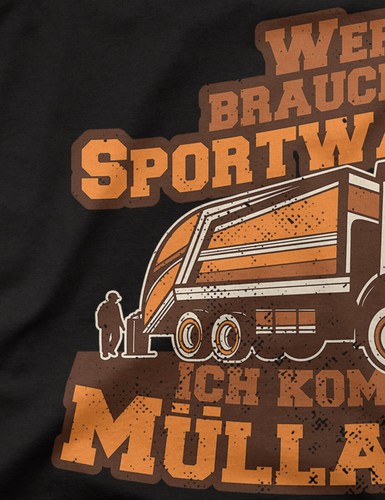Müllauto Herren Fun T-Shirt S bis 4XL Lustig Müllabfuhr Abfallwirtschaft Spruch - Picture 4 of 14