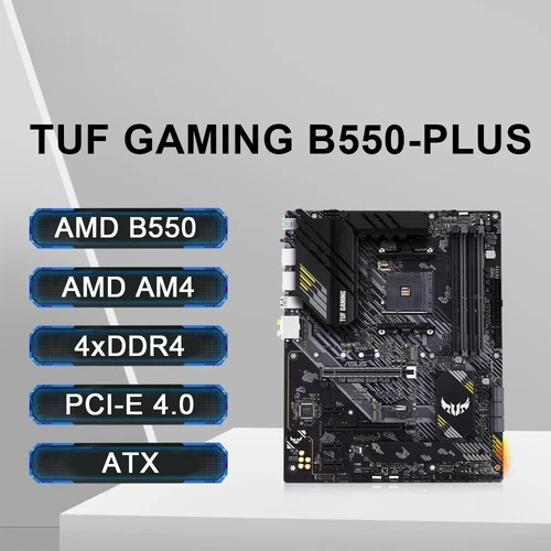 ASUS TUF GAMING B550-PLUS Supports Ryzen 5 5600 R7 5700X3D CPU Motherboard