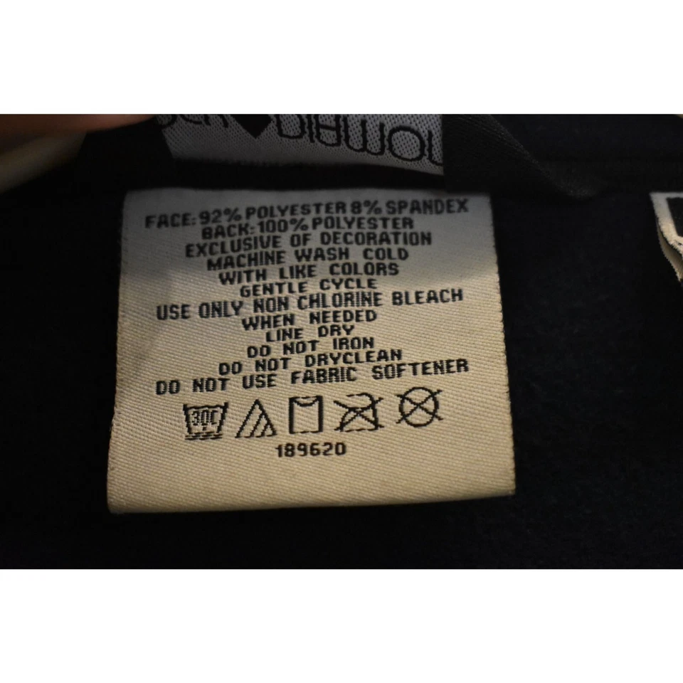 Chaqueta de hombre negra diamante azul marino exterior cremallera completa talla M Foto 4 de 4